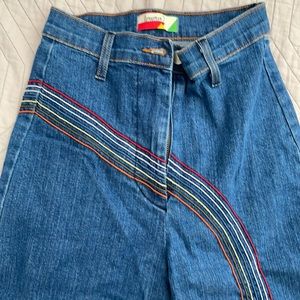 ModCloth Fervour jeans rainbow with me size 1